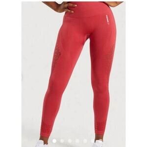 gymshark apex red, seamless, high-waist compression,activewear, athleisure XXS